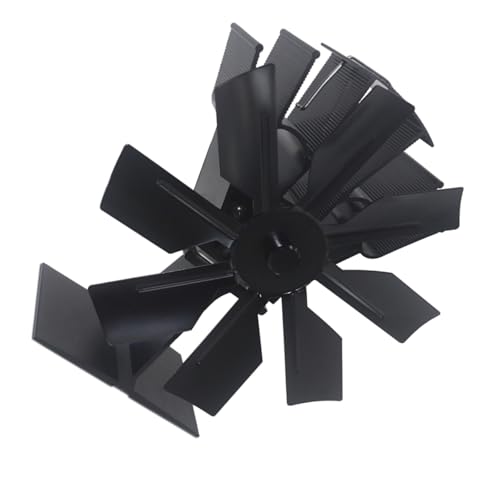 WKabnkn Ventilador de 8 taladros alimentado por calor con estructura de funcionamiento de energía cálida y acción extremadamente silenciosa para una distribución reforzada del calor, negación de
