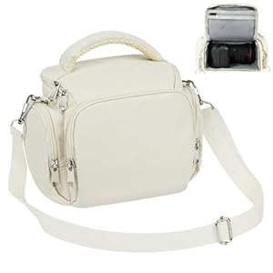 Ainiv Kameratasche, Spiegelreflex DSLR SLR Fototasche, Kamera Tasche zum Umhängen Kompatibel für Canon Nikon Sony SLR/DSLR Kamera Objektive und Zubehör Wasserdicht, Grau