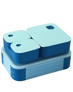 Swkien Brotdose mit Fächern BX666-LIGHTBLUE - Blau