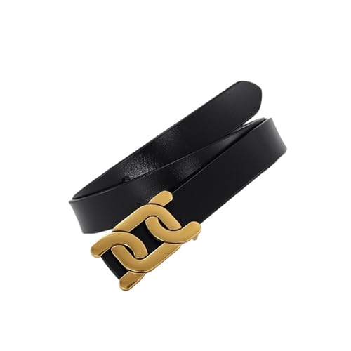 Women's Decorative Belt Women Belt Alloy Smooth Buckle Jeans Decorative Belt(110cm,Color-02)