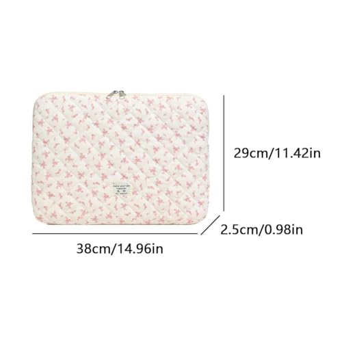Funda para portátil 14 pulgadas con diseño floral acolchado miniatura 6