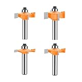 Funktionelles Holzbearbeitungswerkzeug, 4 Fräser mit 8 mm Schaft, Scheibenrillenfräser zum Schneiden von Rillen und Dadoes, professionelles Holzbearbeitungsset