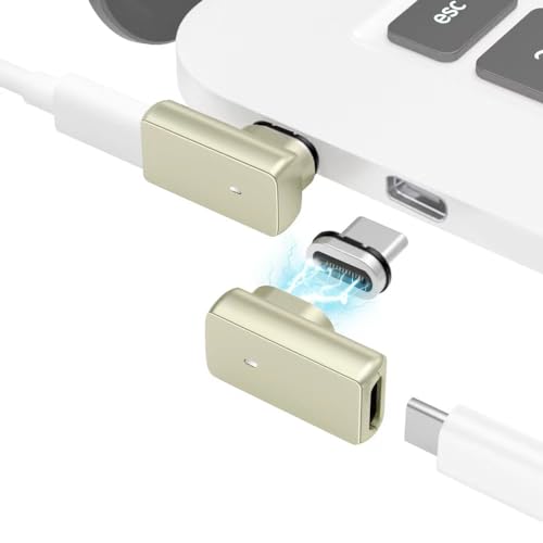 Adaptateur USB C magnétique 90 degrés 24 broches USB4 pour MacBook Pro iPhone 15