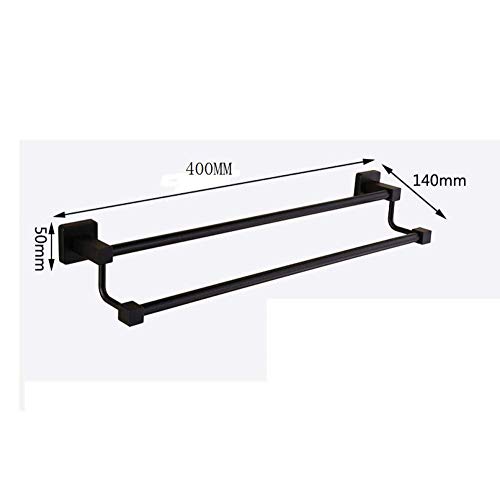 Porte-serviettes double couche noir pour optimiser l'espace et sécher le linge rapidement - 8