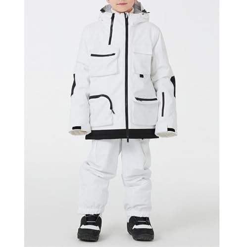 Boy Girl Ski Winter Warm Insulated Jacket and Pants Waterproof Windproof Snowsuit Snowboarding Coat3