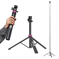 ULANZI MT-89 Ausziehbares Stativ Aluminium, 208cm Lichtstativ tragbares verstellbares mit 1/4 Zoll Schraube, Schnellverschluss, 360° Kugelkopf, Kamera Handy stativ für Kamera, Videolicht, Smartphone