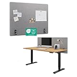 Ergotopia Akustik Trennwand Schreibtisch (120 x 80 x 2,8 cm), Verstellbarer Sichtschutz für Büro |...