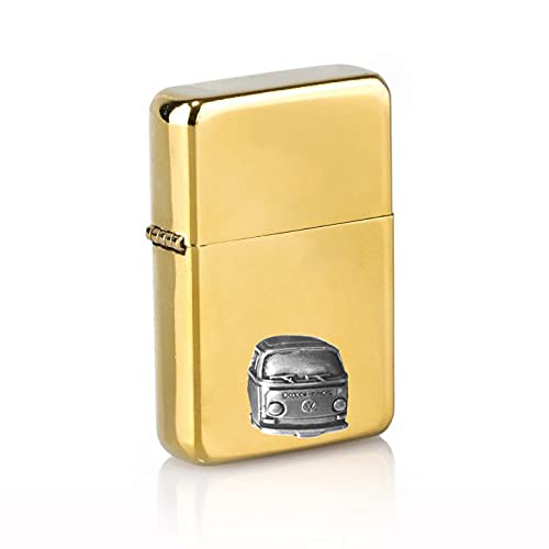 Briquet à essence doré effet étain, un accessoire rechargeable de haute qualité