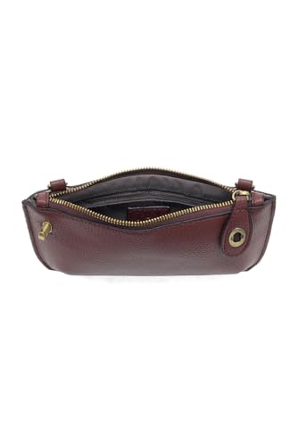 Image of Joy Susan Womens Vegan Leather Mini Crossbody Wristlet Clutch - Deep Crimson