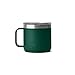 YETI Rambler 14 oz Ceramic Lined Stackable Mug, Vacuum Insulated, Stainless Steel with MagSlider Lid, Black Forest Green