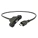 UseBean USB Micro Panel Mount Cable, 1.6FT Micro USB Male to Female Micro USB Extension Cord with Screws, Data+Charge,Black