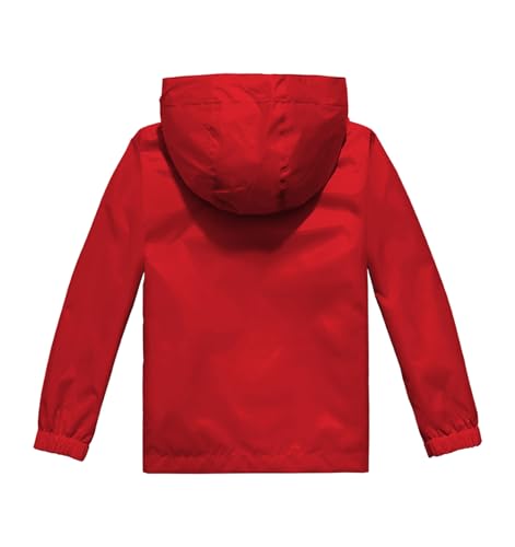 Image of Boys Girls Rain Jackets Lightweight Waterproof Hooded Raincoat Lined Windbreakers for Kids
