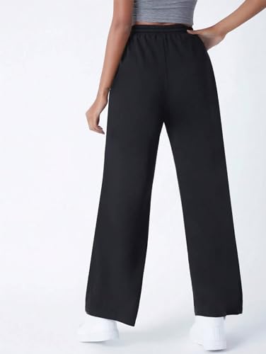 Image of KOTTY Womens Solid Anthracite Black Drawstring Track Pant