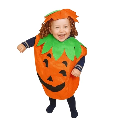 Ikumaal Kürbis-Kostüm, An01 68-74, für Baby Babies Klein-Kind,...