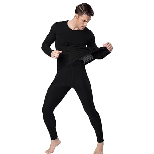 Sous-vêtement thermique homme ensemble haut et bas caleçon long léger