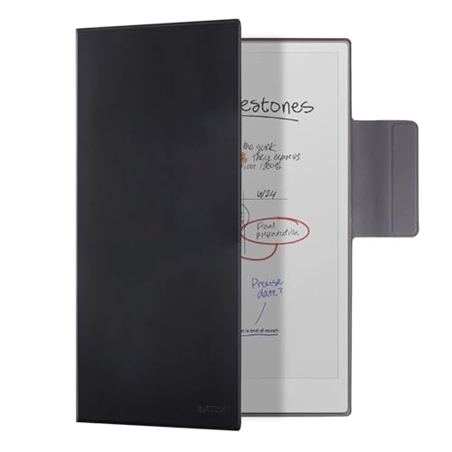 BOZHUORUI Funda magnética para tablet Remarkable Paper Pro 2024 de 11.8 pulgadas, ultradelgada, ligera, de piel sintética, con función de apagado y encendido automático (negro)