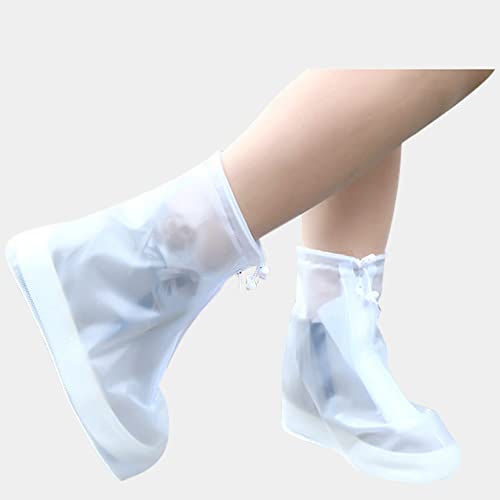 Best Shoes to Wear in the Rain Besides Rain Boots 13 Rain Boot Waterproof Shoes Covers, Sand Control Non-Slip Shoe Cover Galoshes, PVC Rubber Sole Reusable Rain Snow Boots Overshoes for Cycling Outdoor Camping Fishing Garden Travel (XXL, Transparent)