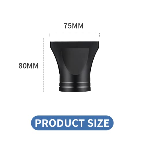 2Pcs Blow Dryer Attachment Not Universal Black Professional Plastic Hair Dryer Hair Dryer Attachment Dryer Nozzle Replacement Narrow Concentrator Blow Flat Pecial For Diameter 4.2Cm To 4.5Cm #TOP7