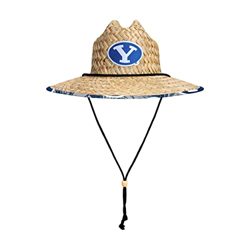 Image of FOCO NCAA Mens NCAA College Team Logo Floral Straw Sun Hat