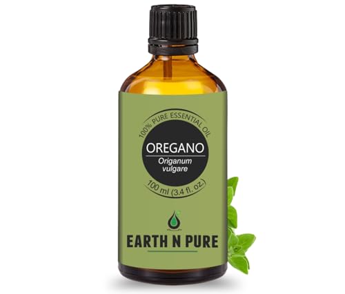 Image of Earth N Pure Oregano Essential Oil - 100% Pure & Natural, Steam Distilled - Warm Herbaceous Aroma for Diffusers, Massage Blends & DIY Care | 100ml