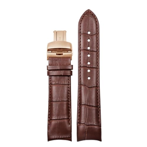Bracelet en cuir Tissot T035 bout incurvé boucle acier 22mm