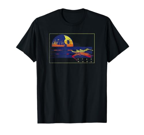 T-shirt Star Wars vintage imprimé Death Star en coton pour fan de science-fiction