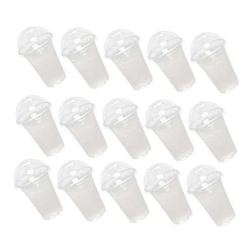 GOOHOCHY 20個 使い捨て透明プラスチックデザートカップ ドーム蓋付き フルーツ スイーツ対応 飲料 プリン スムージー向けパフェ容器