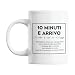 Gesar Tazza Divertente da Ufficio - Tazza ' 10 Minuti e Arrivo ' - Idee Regali...