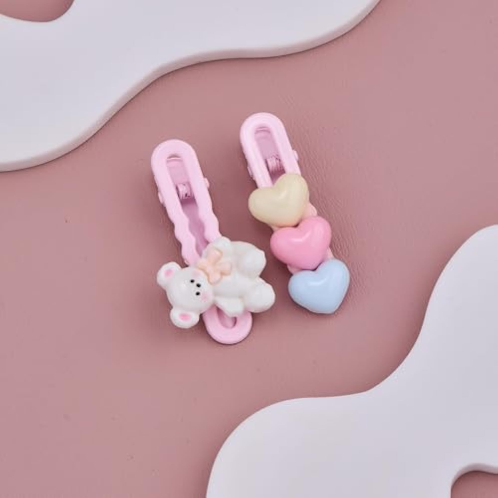 Sweet Heart and Bear Design Hair Accessories