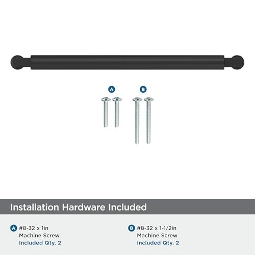 Amerock Balon 8-13/16 inch (224 mm) Center-to-Center Matte Black Cabinet Pull, BP37487MB by Amerock - Used condition - Image 4