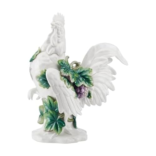 Fitz and Floyd Ceramic Rooster Figurine, Sicily Green, 19-Inch