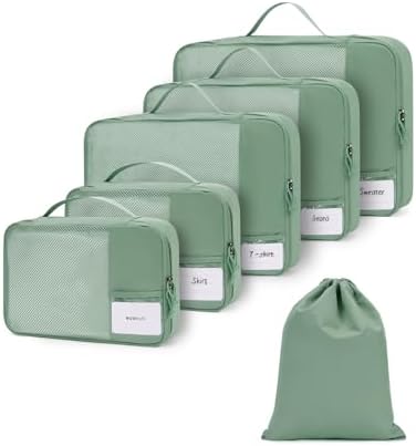 ECOHUB Organisateur Valise Packing Cubes 6 Pièces Sac Rangement V...
