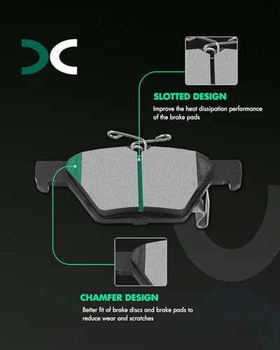 Image of SCITOO D1808-9043 Disc Brake Pads Sets Rear Ceramic Brake Pads w /Hardware