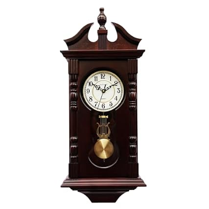 Grandfather Wall Clocks Battery Operated for Living Room Decor, Traditional Wood Wall Pendulum item