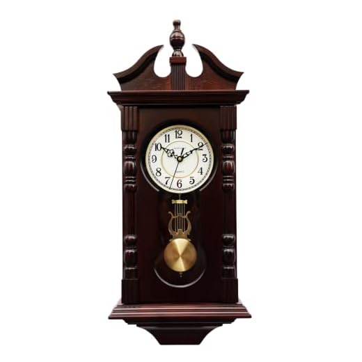 Grandfather Wall Clocks Battery Operated for Living Room Decor, Traditional Wood Wall Pendulum Clock with Westminster Chime, Makes A Great Housewarming Or Birthday Gift