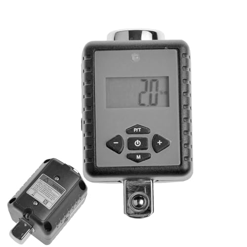 Pruojhw - Convertidor de llave de par electrónico, adaptador de llave de par digital,Adaptador de par resistente ajustable con alarma y ligero - Herramienta de mantenimiento digital para motocicleta y