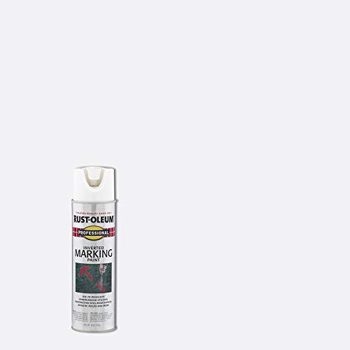 Image of Rust-Oleum, White 2592838 Professional Inverted Marking Spray Paint, 15 oz, 15 Ounce, 15 Fl Oz