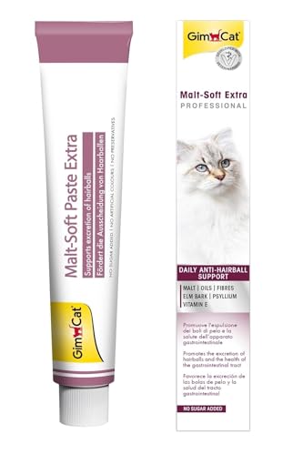 GimCat Malt-Soft Extra - Snack Anti-Hairball for Cats, Promotes the Elimination of Hairballs - 1 Tube (1 to 100 G),All Life Stages