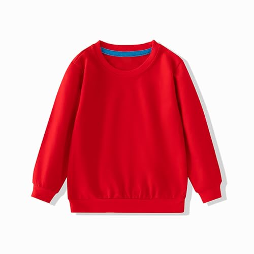2 Pack Sweatshirt Boys Girls Crewneck Long Sleeve Sweatshirts Fall Trendy Comfy Solid Color Basic Pullover Tops4