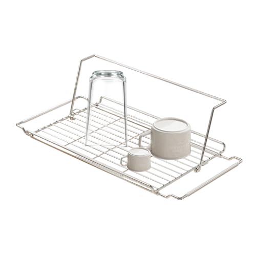 Générique Scolapiatti - Portautensili da cucina estensibile in acciaio inossidabile, accessorio multifunzione estensibile con supporto per utensili in acciaio inossidabile per lavello e lavello