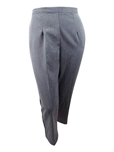 Alfred Dunner Women's Plus Size Lakeshore Drive Proportioned Classic Fit Pant (Charcoal, 16W Short)