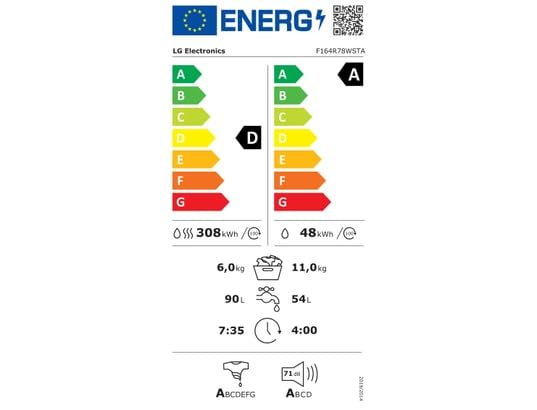 Lave linge séchant Lg F164R78WSTA