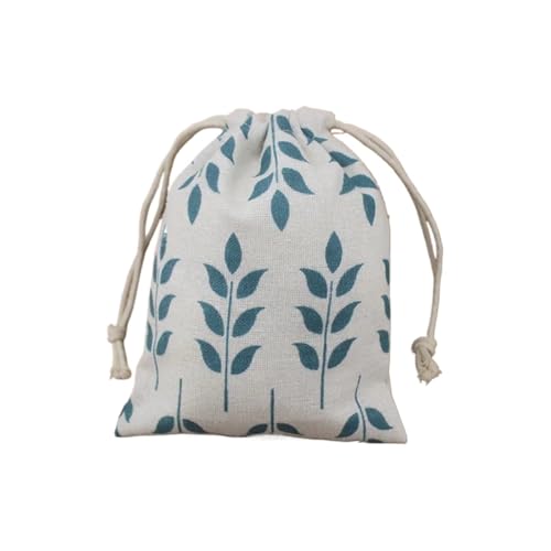 Bolsa de lino estampada con cuerdas para evitar la pérdida de pendientes 2