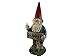 DWK Take A Hike Defiant Go Away Resin Garden Gnome Un-Welcome Sign - Red Hat Grumpy Rude Gesture Porch Statue - Standing 17.5 Inches Tall - Giving a One-Finger Salute