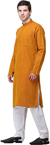 Plain Linen Kurta with White Pajama - Linen3