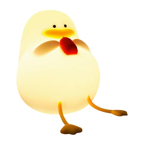 Lámpara de noche LED de silicona con forma de pato