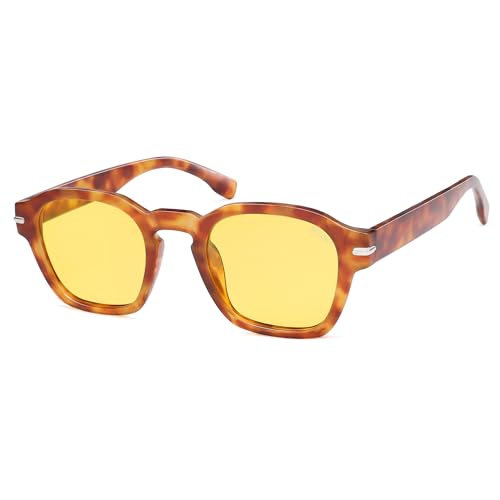 Image of SOJOS Retro Square Polarized Sunglasses Men Trendy Womens SJ2382 | Vintage UV400 90s Sun Glasses Outfit Driving