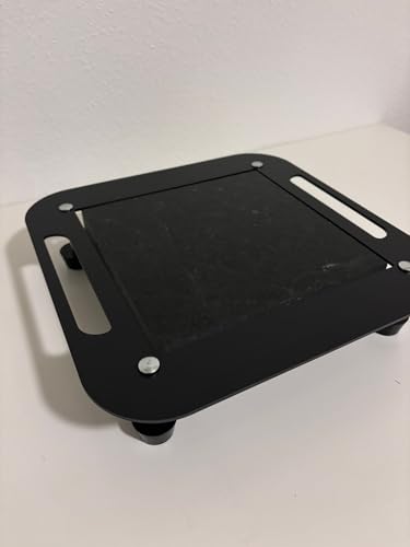 Slateex Griglia in pietra ollare, 30 x 30 cm, con supporto per alimenti di alta qualità, in acciaio verniciato e acciaio inox, resistente al calore, robusta e ideale per barbecue, forno e servire