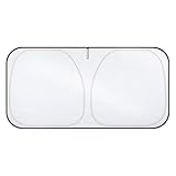 LivTee Car Windshield Sun Shade–300T Polyester, Double-Layer Design, Foldable Sunshade for Small Sedans & Mini SUV, UV & Heat Protection, Automotive Interior Sun Shield, Car Accessories(57.08'x31.5')