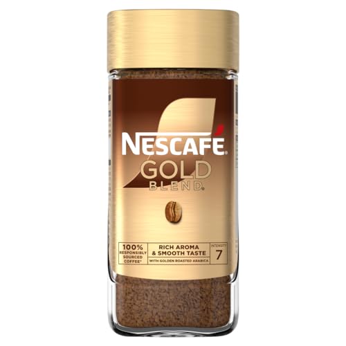 Image of NESCAFE GOLD Instant Coffee,Fervor Winter Design Edition, Rich Aroma & Smooth Taste, Intensity 7, Golden Roasted Arabica Coffee 190g (Product Of UK)